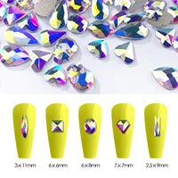 144pcsbag bling crystal ab nail rhinestone flatback botton maple leaf glass stones for nail designs