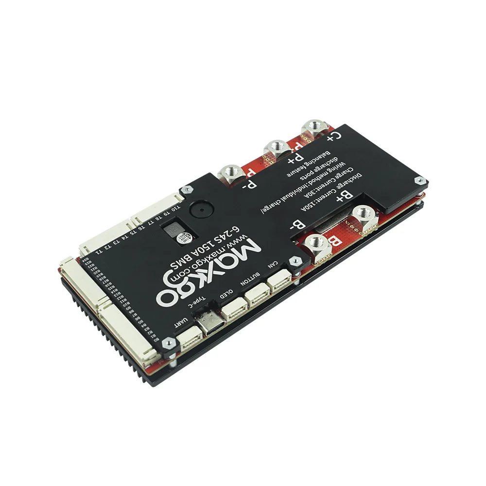 Фото MAXKGO 6S-24S 150A Smart Bluetooth BMS CANBUS UART, совместимый с VESC для литий-ионной литиевой батареи для электрического скейтборда №2