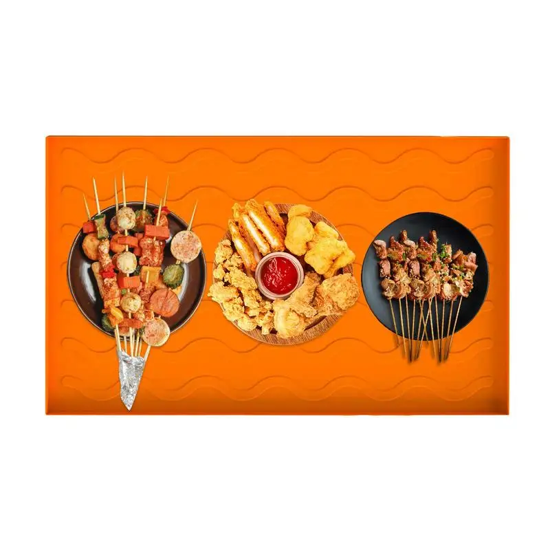 

Reliable And Durable Silicone Mat Cover Blackstones Griddle Griddle Mat All Season Cooking Surface Protective Cover Orange