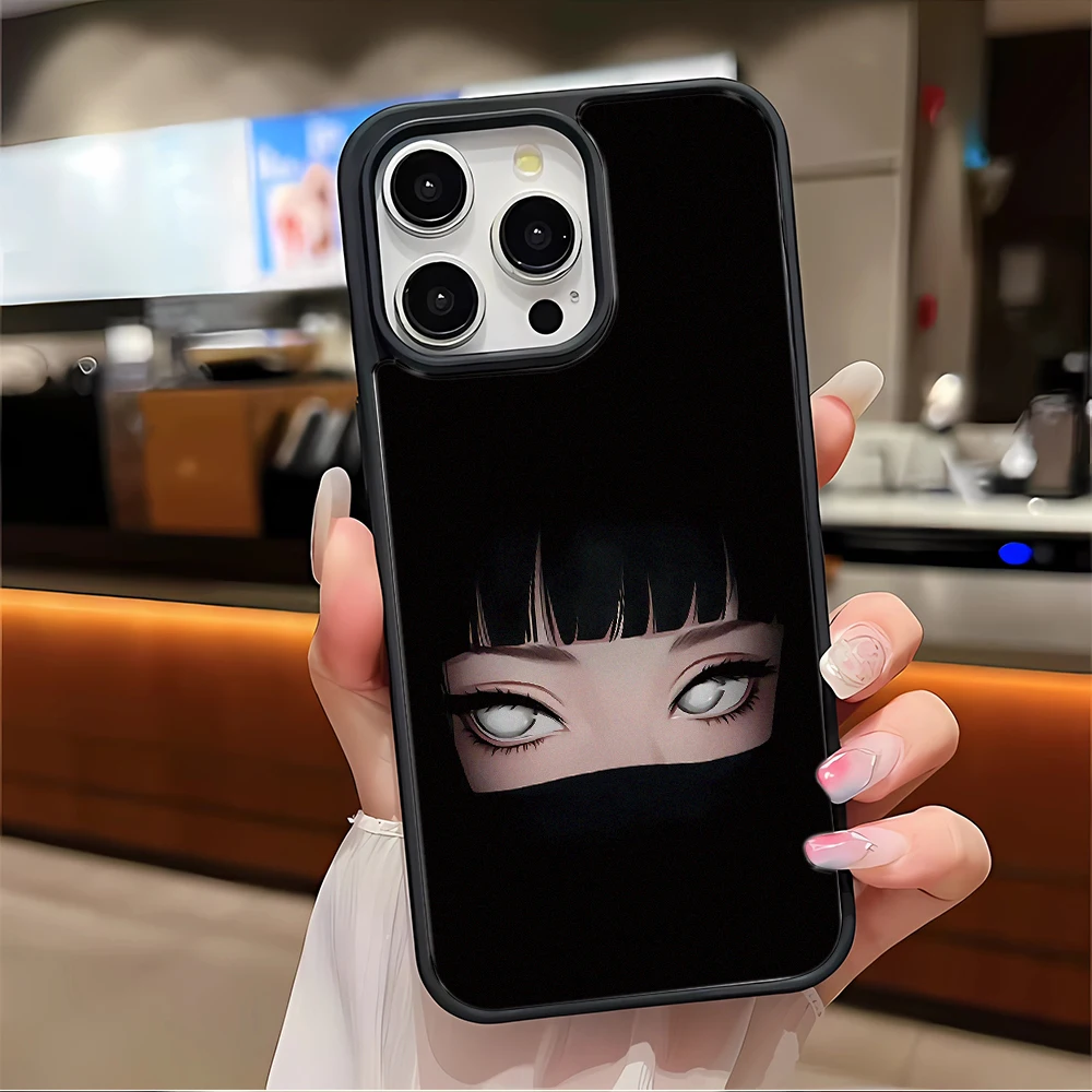 Фото Чехол для телефона Dark Girl Eyes для iPhone 17 16 15 14 13 12 11 Pro Max Plus Air, совместимый с MagSafe, противоударный, из твердого поликарбоната №1