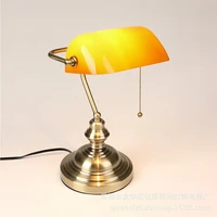classical vintage banker lamp table lamp e27 with switch green glass lampshade cover desk lights for bedroom study home reading