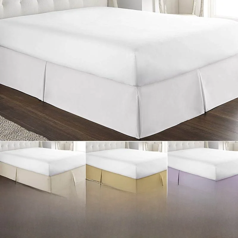 European-Sle Simple Hotel Bed Skirt Single Piece Solid Dustproof Bedspread Apron Foreign Trade Bedding |