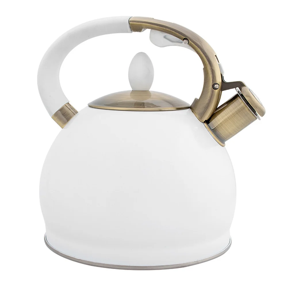

Whistle Kettle Camping Coffee Pot Kitchen Handle Gadget Stainless Steel Durable Sounding Boil Water Make Tea Teapot