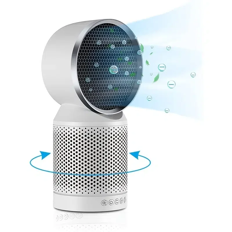 

Настольный очиститель воздуха для офиса, маленький комнатный очиститель воздуха с HEPA-фильтром H13 для дыма, пыли, запахов, дуршлаг для домашн...