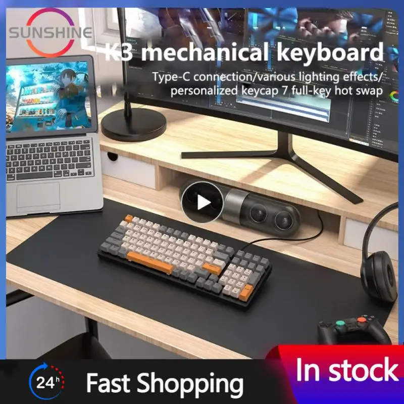 

Компьютерные аксессуары, механическая клавиатура Usb-c, водонепроницаемая игровая клавиатура Ip68, металлическая панель, эргономичная Бесшумная мышь с 100 клавишами