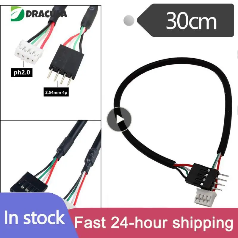 

Computer Accessories Ph2.0 To Dupont 2.54mm Male 4pin 30cm Control Board Black Usb Patch Cord Ph2.0 To Dupont 2.54mm Hole 5pin