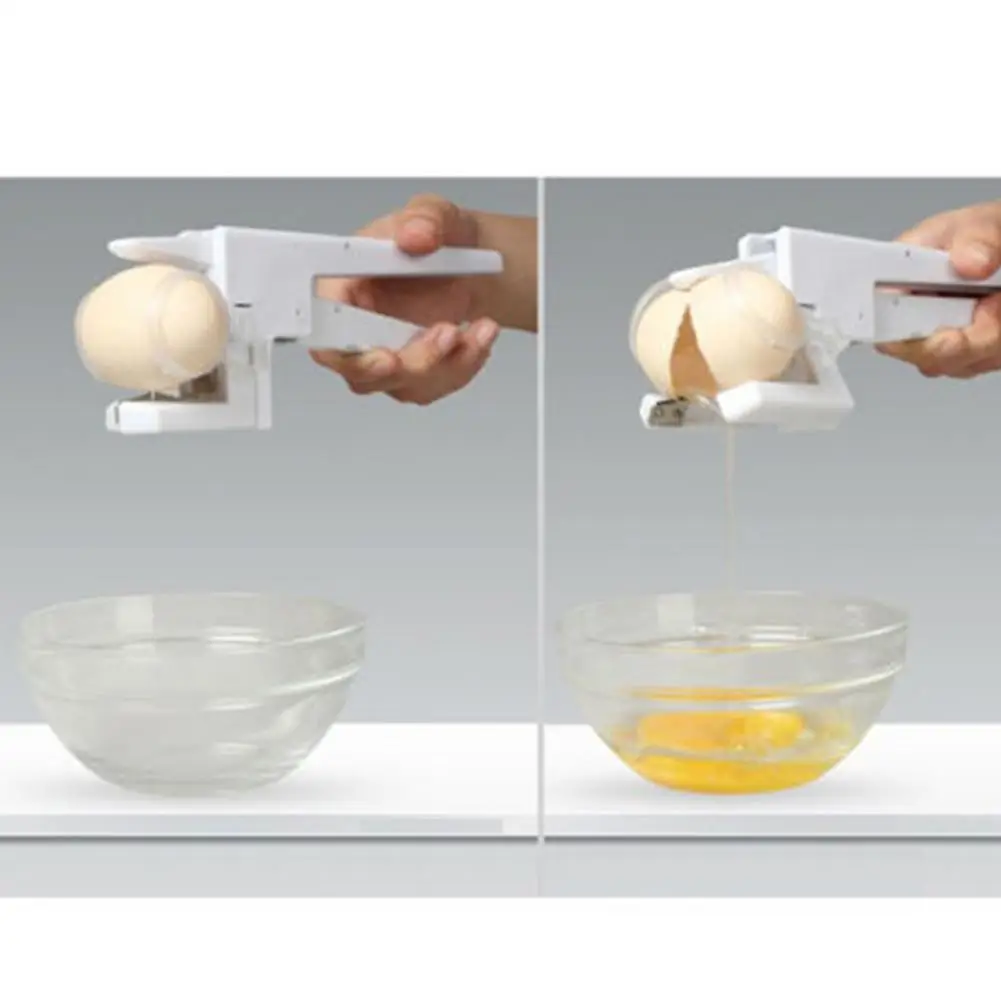 

Creativity Egg Shell Cracker Easy Separator Handheld Egg Opener Egg Breaker Kitchen Gadget Tool With Safe Quick Separation Eggs