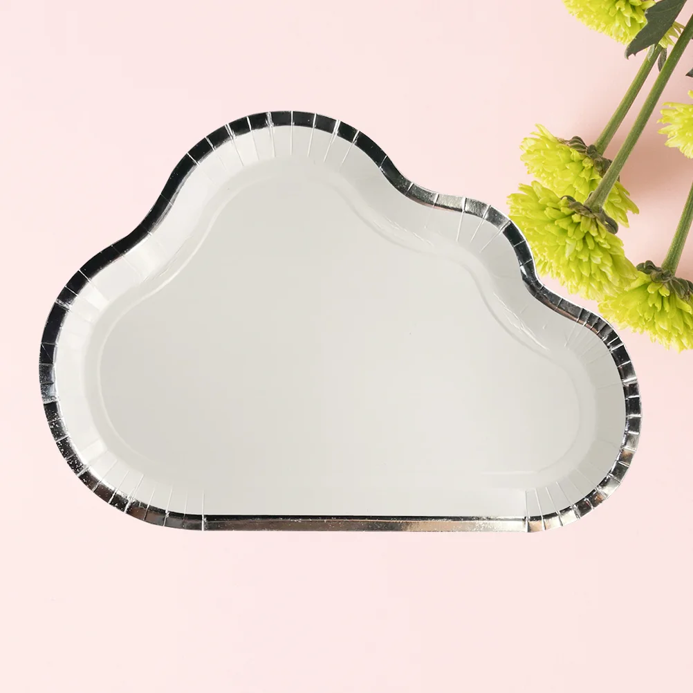 

8pcs/set Paper Cloud Shaped Plate Wedding Supplies
