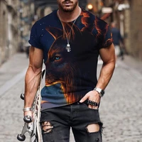 funny animal pattern creative trend mens t shirt casual summer personality fashion 3d printing o neck plus size streetwear