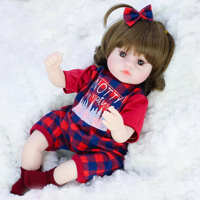 

Children‘s Rebirth Doll Comfort Toy 42cm Simulated Rebirth Doll Enamel Body Can Sit And Stand Multifunctional Girl Toy