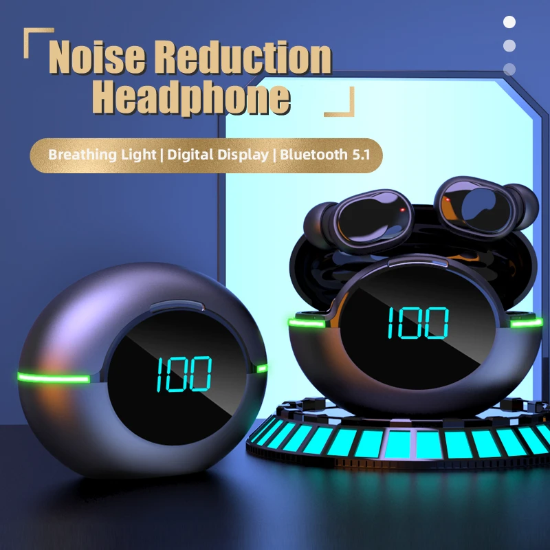 

Bluetooth-стереонаушники V5.1 с шумоподавлением и микрофоном