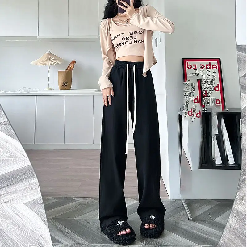 Vintage Oversized Cargo Pants Spring Casual Straight Wide Leg Baggy Trousers Y2k Streetwear Korean Style Clothes Women2023