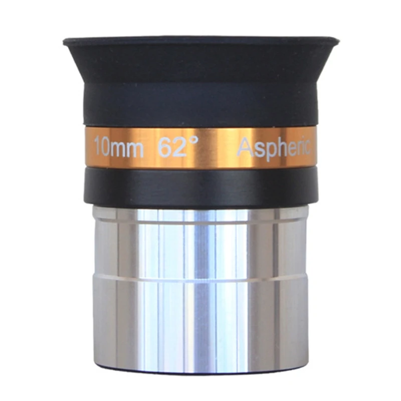 

10mm Telescope Eyepiece Multi-Coated Aspheric Spherical High-definition Eyepiece 62 Degree Lens for 1.25'' Telescope E8BE