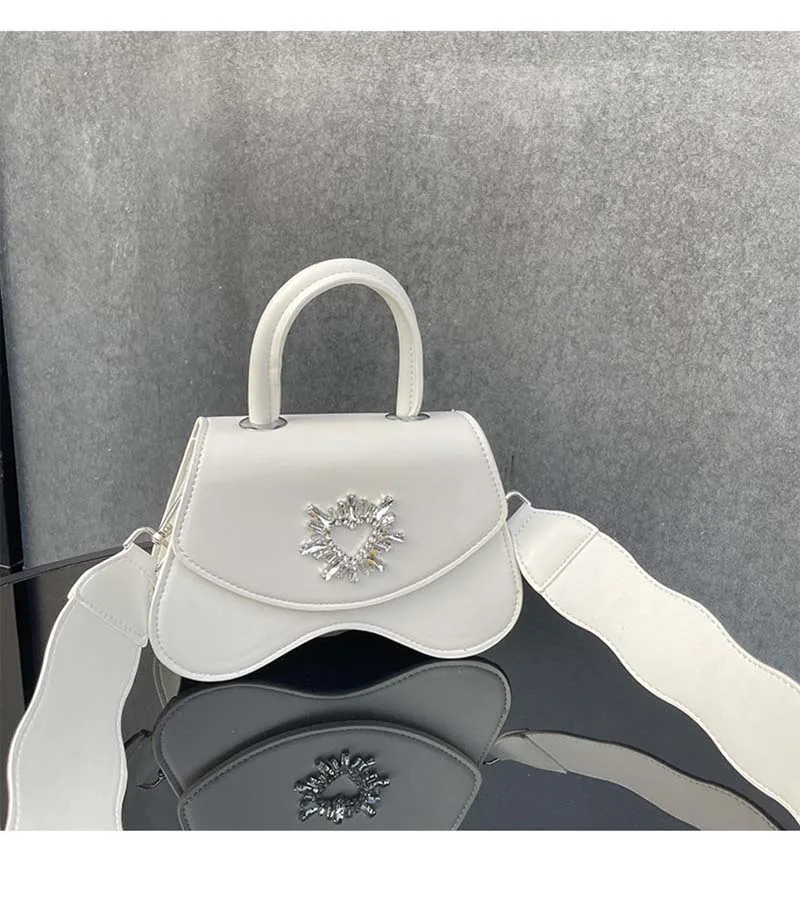 

Handle Rhinestones Evening Clutch Bag silver Shiny Crystal Dinner Party Wedding Purses and Handbag Luxury Designer Shoulder Bag