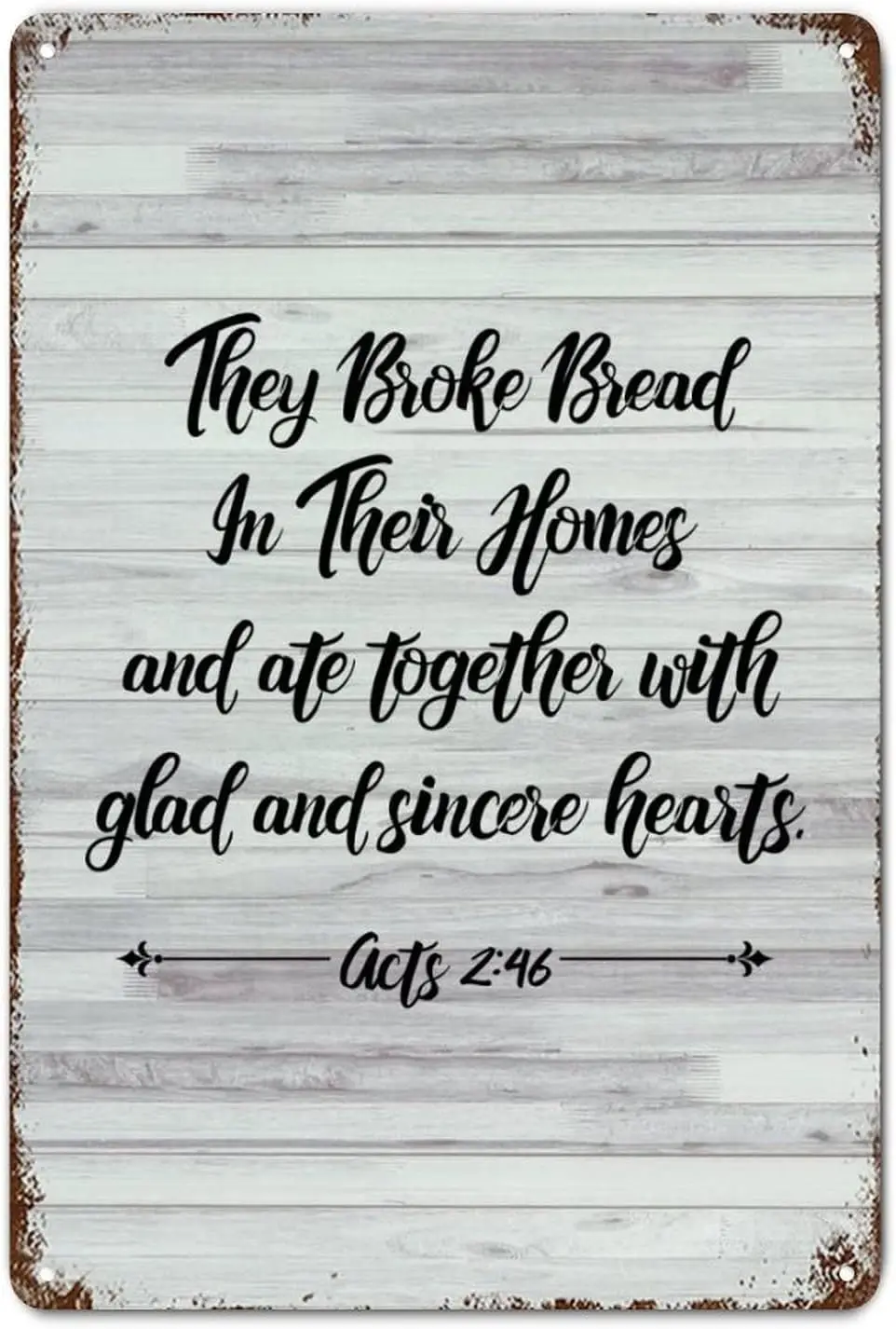 LUIJORGY тексты Библии металлический знак с надписью сломал хлеб в своих домах