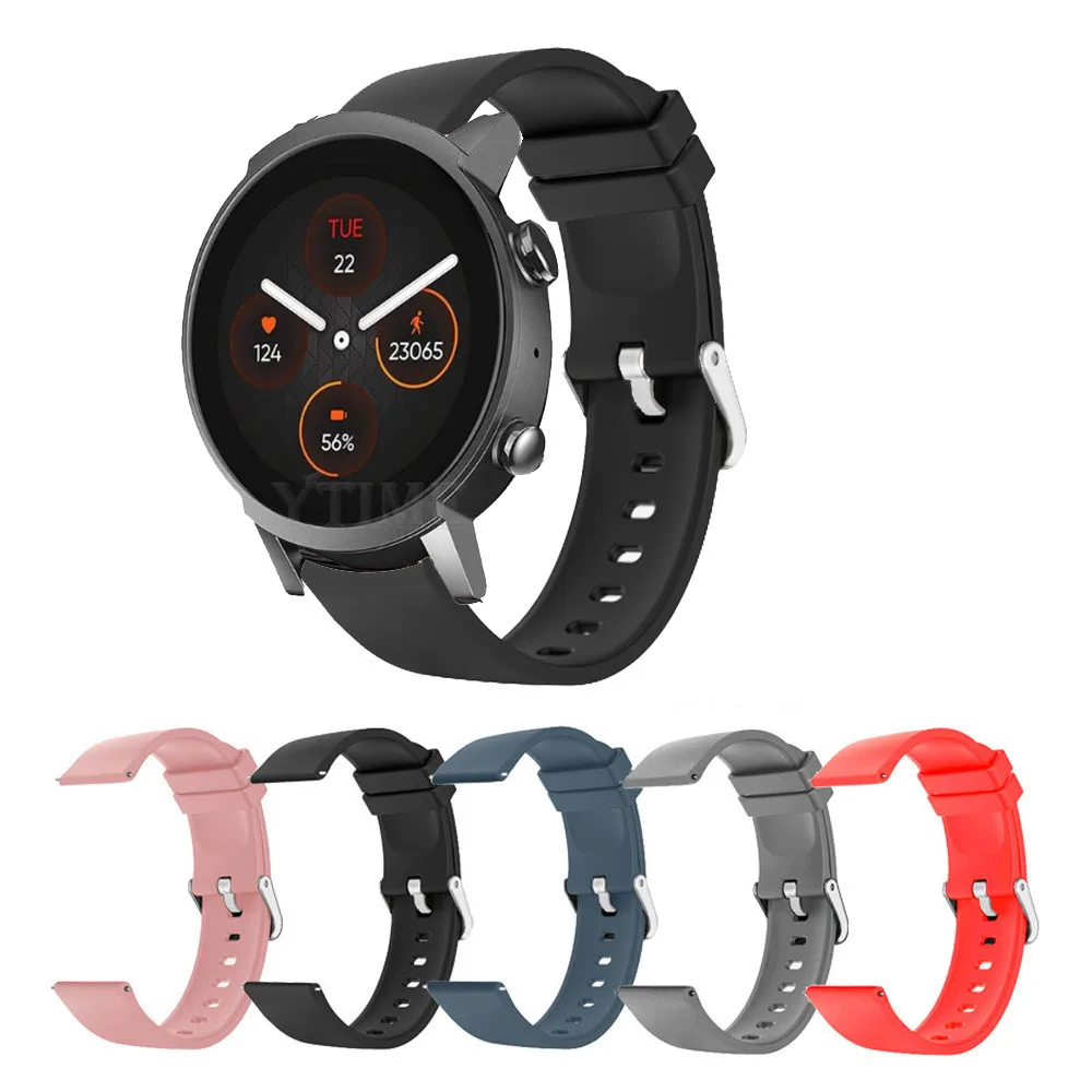 

Ремешок силиконовый для наручных часов Ticwatch GTH E3 2 E, 20 мм