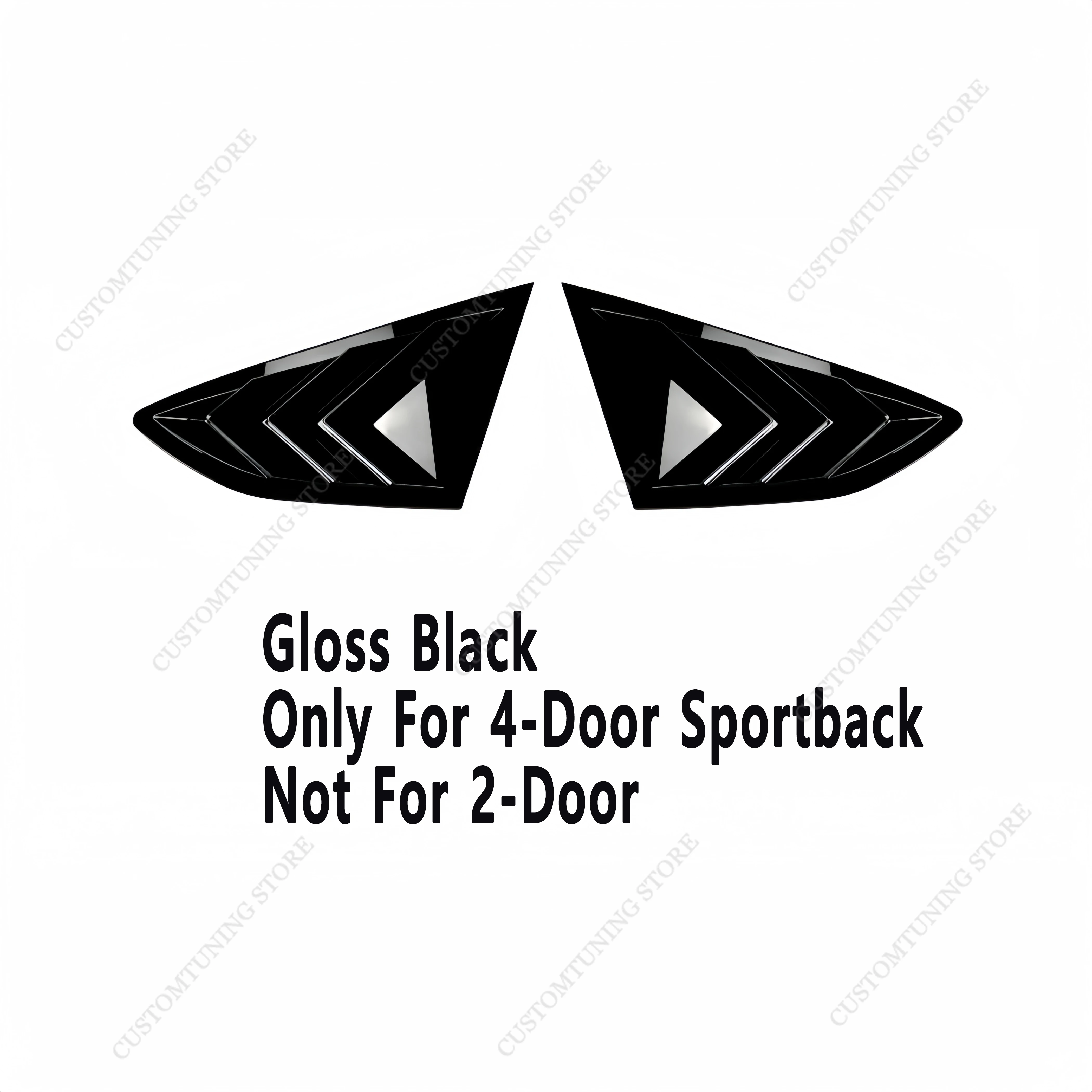 

Для AUDI A5 S5 B9 Sportback 2016-2024 Стайлинг автомобиля ABS жалюзи заднего стекла задний треугольный козырек спойлер обвесы тюнинг