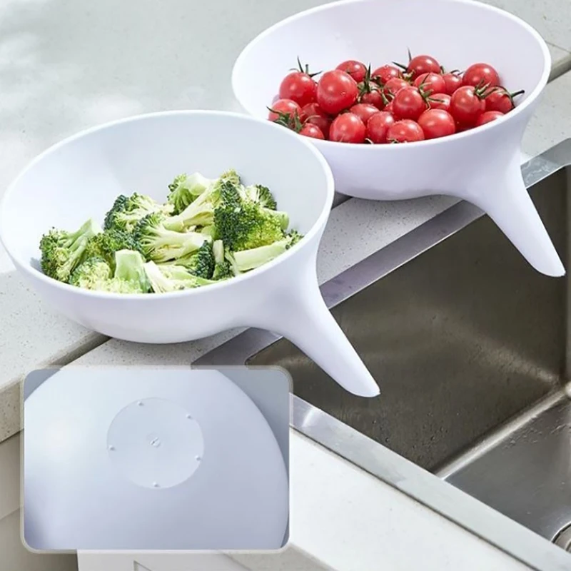 

Strainer Bowl Drainer Vegetable Fruit Tools Kitchen Storage And Organization Drain Basket Plastic Creative Food Colander Baskets