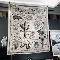 ins korean tapestry animal pattern hanging cloth mural beach towel door curtain tablecloth bedroom homestay child room decor