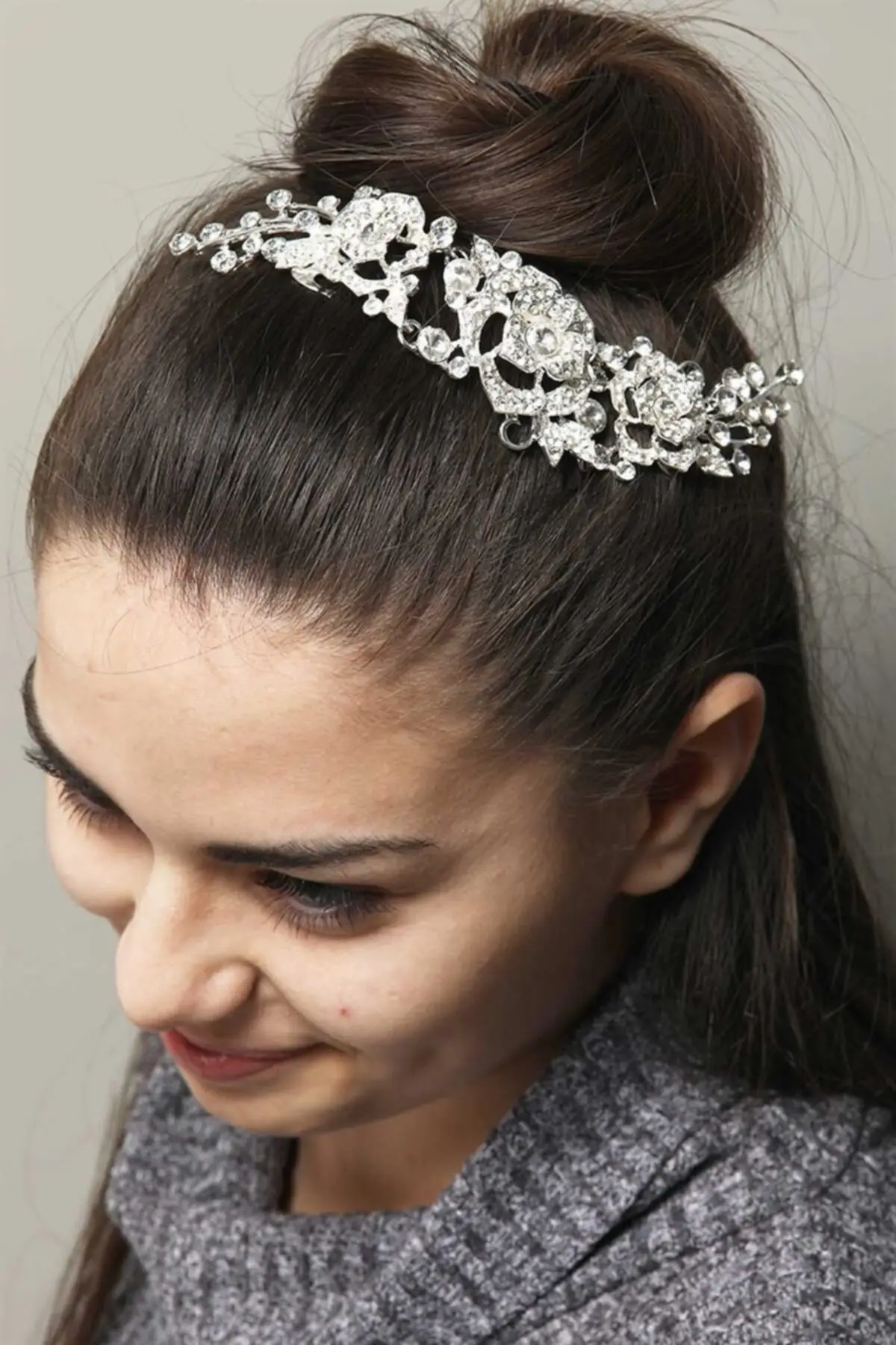 

Bridal Accessories Bridal Hair Accessory Stony Rose Design With Comb Wedding Handmade For Bride And Bridesmaids