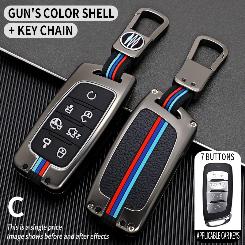 

High quality Zinc alloy+silica gel Full Cover Car Key Case Shell For Changan CS75 PLUS CS85 COUPE CS95 2017 2018 2019Accessories