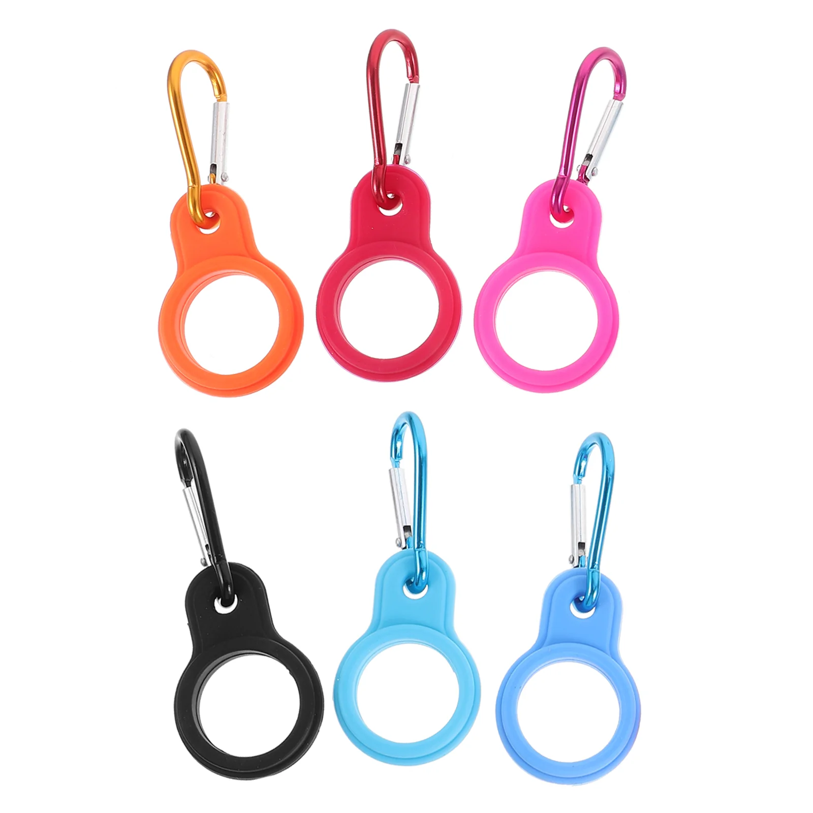 

6 Pcs Keychain Kettle Carrying Buckle Outdoor Water Bottle Backpack Holder Alloy Convenient