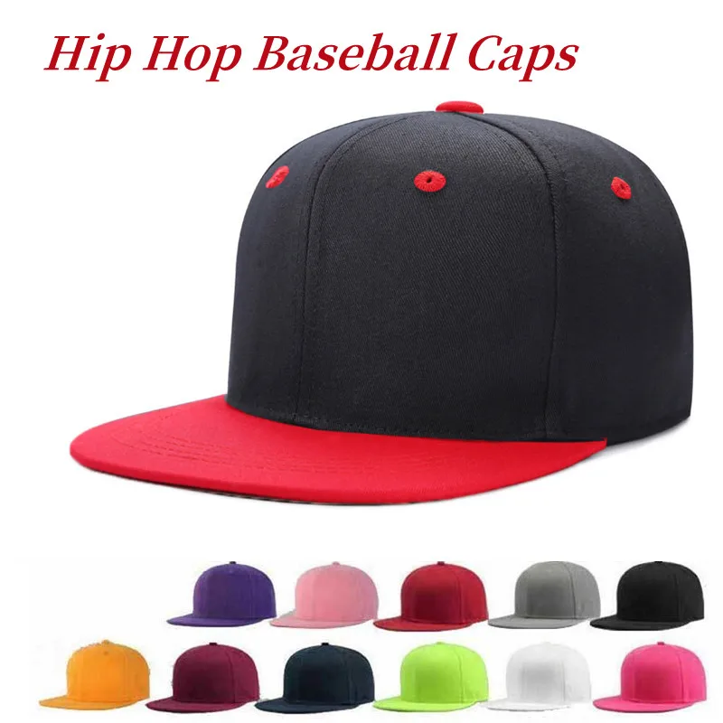 

Unisex Hip Hop Classic Baseball Cap Fitted Flat Bill Hats Adjustable Visor Hat Casual Snapback Hats Peak Plain Flat Rapper Caps