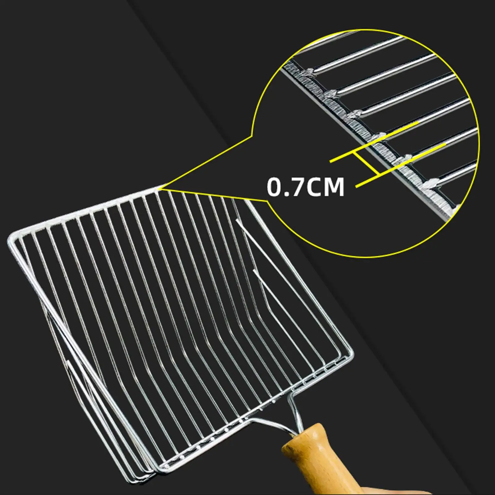 

Большой контейнер для кошачьего туалета, широкий контейнер для сбора кошачьего туалета с деревянной ручкой, устойчивый к ржавчине