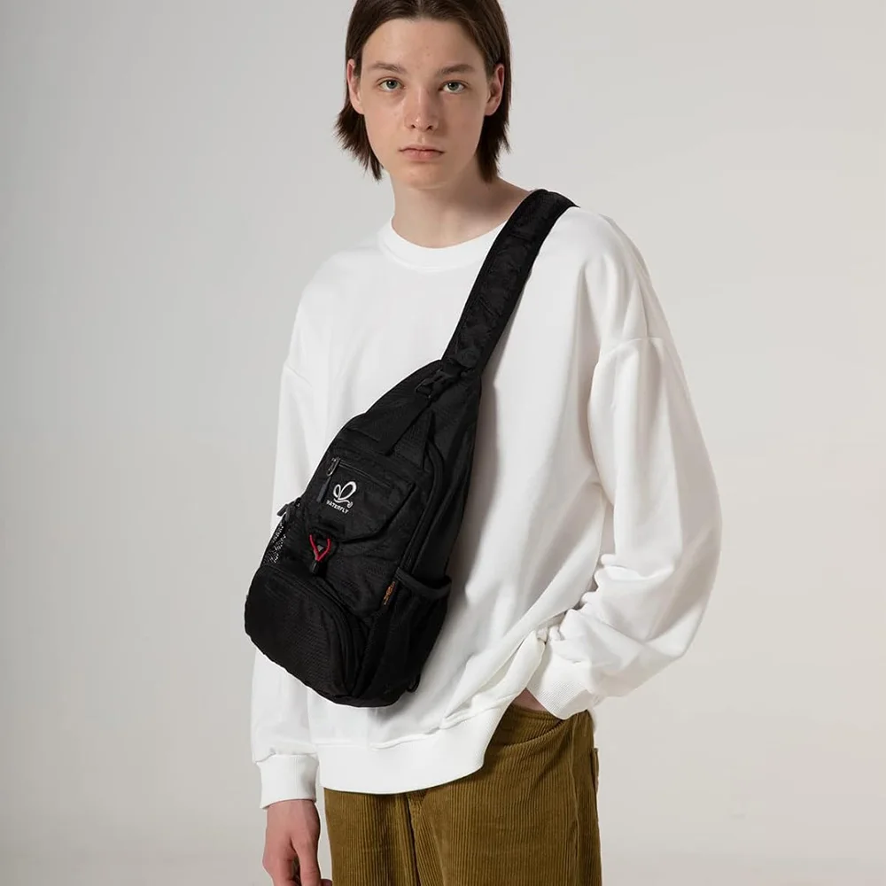 Нагрудная сумка WATERFLY маленькая через плечо упаковочный велосипедный рюкзак для