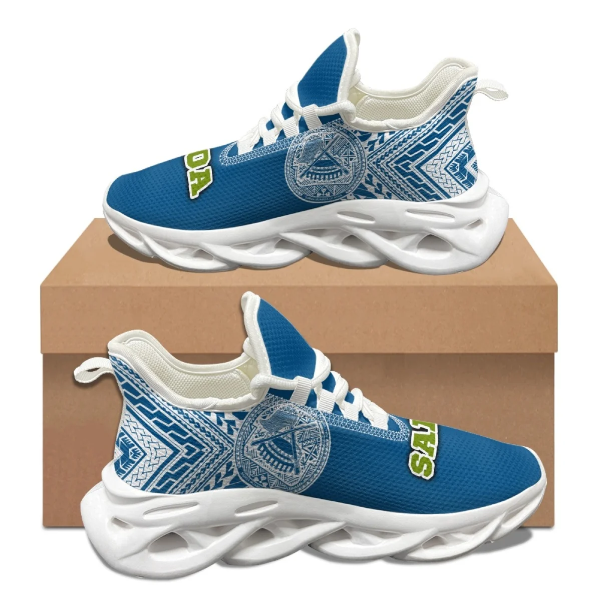 

Женские мягкие кроссовки с амортизацией, спортивная обувь с принтом Американского Самоа, на шнуровке, дышащие, легкие, весна-осень