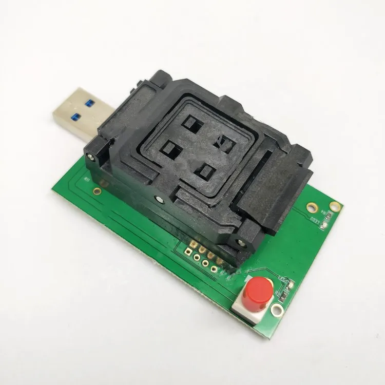 

eMCP221 to USB3.0 test socket BGA221 burn in socket high-speed read and write font library adapter, write:61MB/S, read:69MB/S