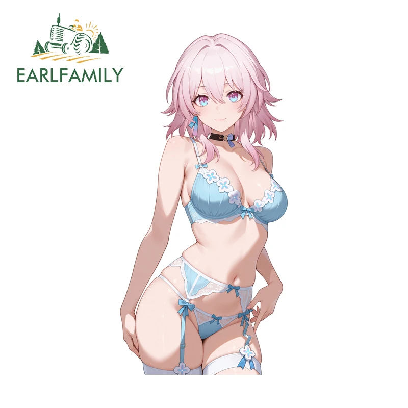 

EARLFAMILY Honkai Star Rail 7 марта нижнее белье очаровательные автомобильные наклейки яркий автомобиль DIY наклейка художественный практичный декор