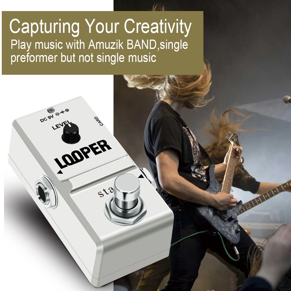 Stax LN-332A Guitar Mini Looper SD Memory Card Pedal Looper Effect Pedals For Electric Guitar 10 Min Recording Guitar Pedals