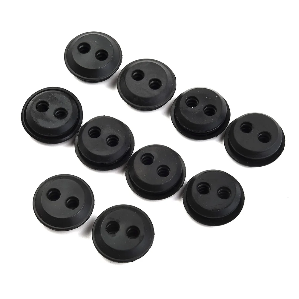 

10pcs 2 Hole Fuel Tank Grommet Replace For Stihl For Honda Trimmer Lawn Mower Chainsaw Parts Rubber Fuel Gas Tank Grommet