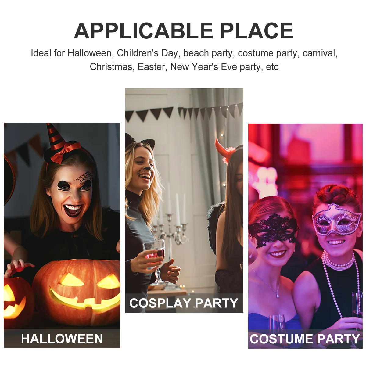 Хэллоуин Цветы Кружевная повязка на голову Модные повязки Волосы Вечеринка