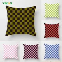 2022 new checkerboard multicolor pillowcase decorative cushions for living room bed sofa cushion cover 60x60cm throw pillows