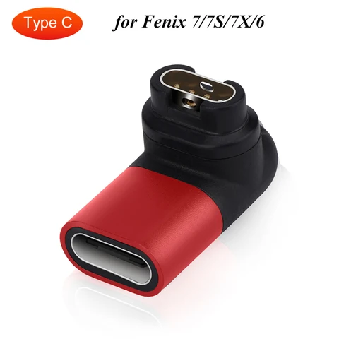 Адаптер зарядного кабеля типа C для замены Зарядного устройства Базовый адаптер для умных часов 90 градусов для Garmin Fenix 7/7S/7X/6