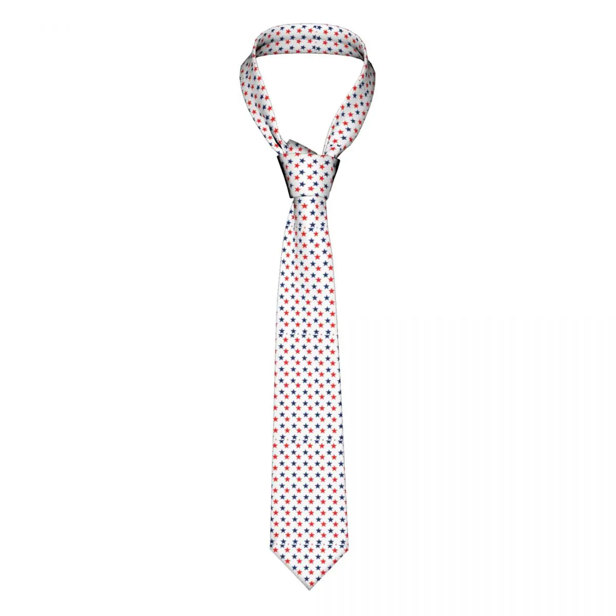 

Cool American USA Flag Tie Blue Red Stars Print Blouse Fashion Neck Ties Formal Polyester Silk Gift Man Cravat