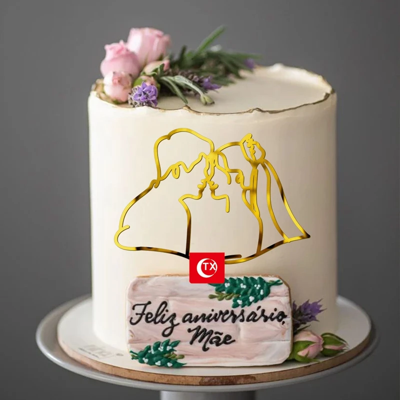 

Valentines Day Wedding Cake Decoration Mr&Mrs Acrylic Minimalist Art Lady Face Cake Topper Birthday Party DIY Baking Tool Supply