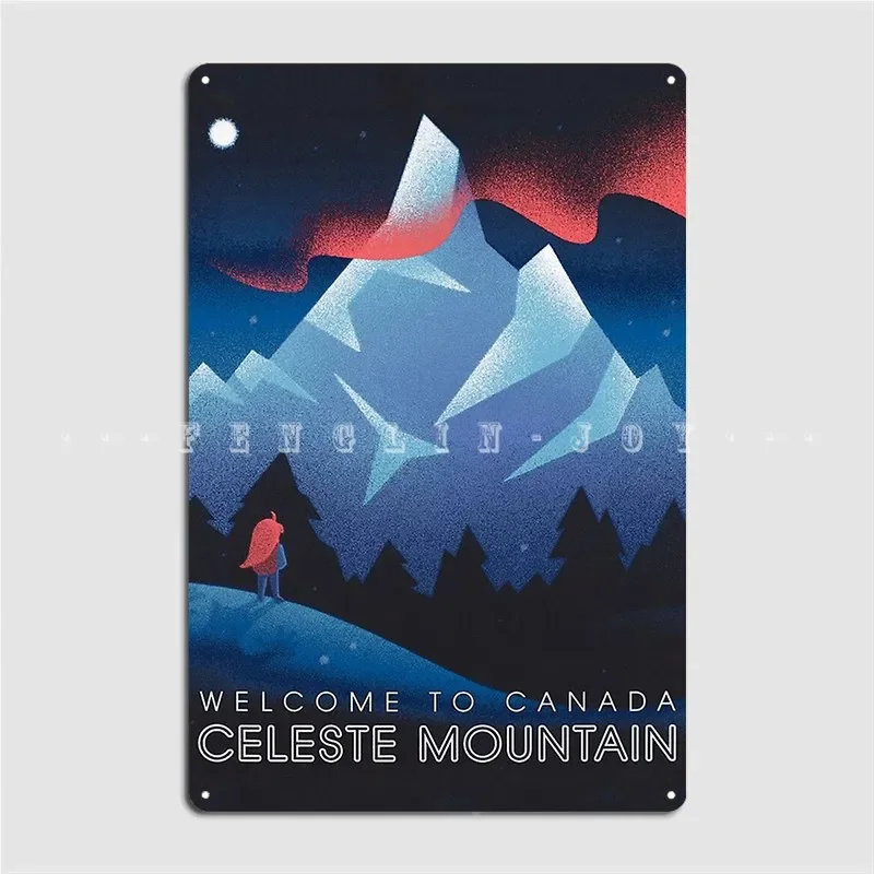 Металлическая вывеска Celeste Game Mountain настенная роспись печать плакат для гаражного