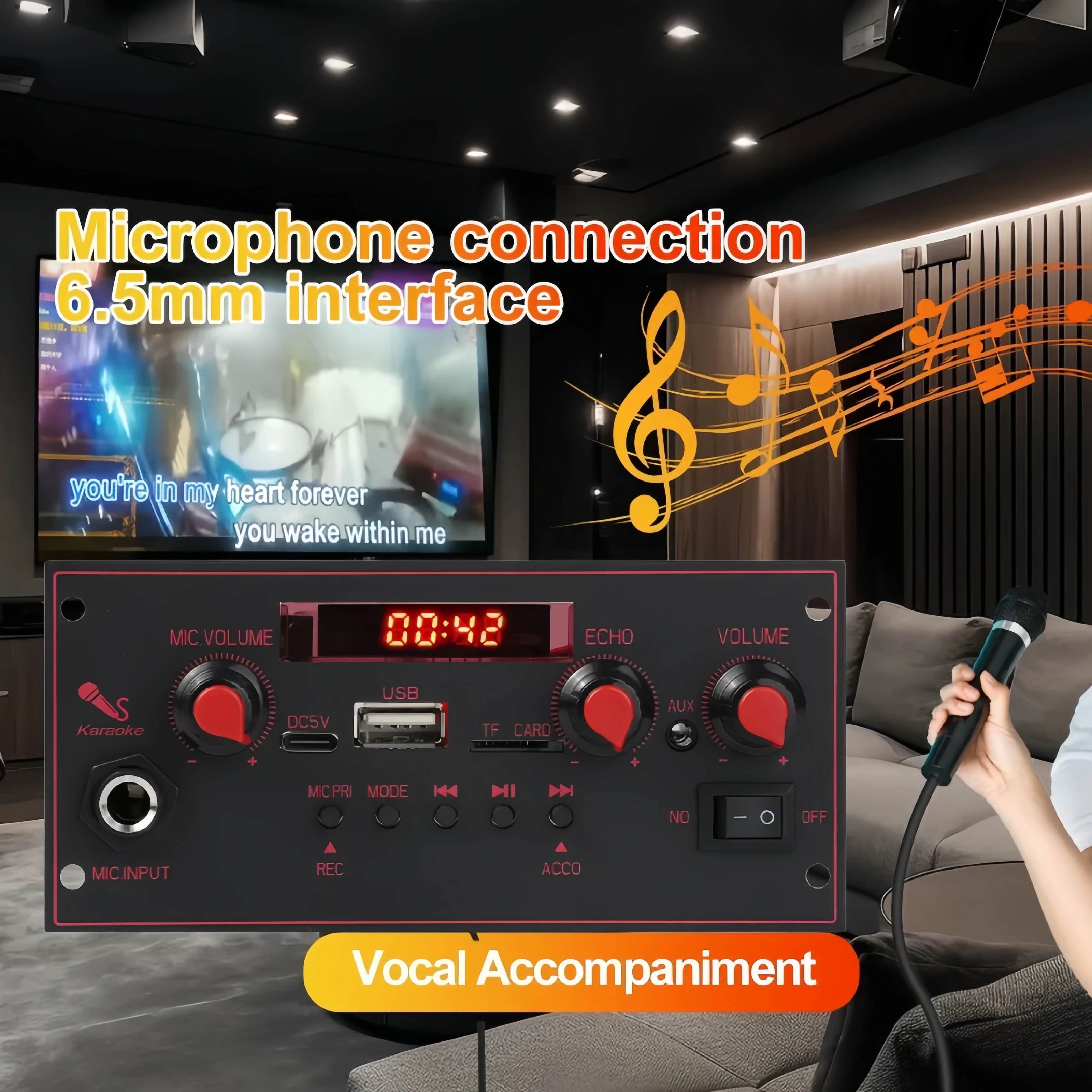 Bluetooth 5 0 MP3 WMA декодер плата 20 Вт усилитель в 6 мм микрофон FM радио TF USB автомобильный