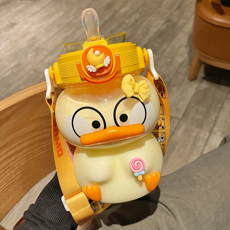 Симпатичная бутылка для воды девочек Л пластиковый стакан с соломинкой