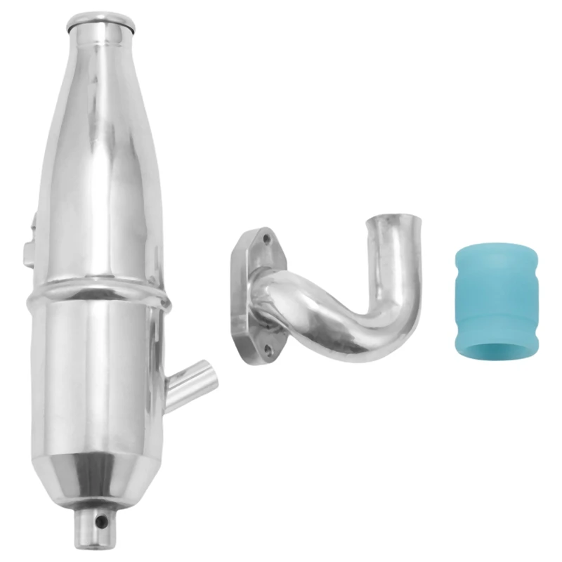 

Выхлопной глушитель, труба с настраиваемым коллектором, боковые алюминиевые детали для 1/10 Nitro радиоуправляемая модель автомобиля HSP Losi Axial ...