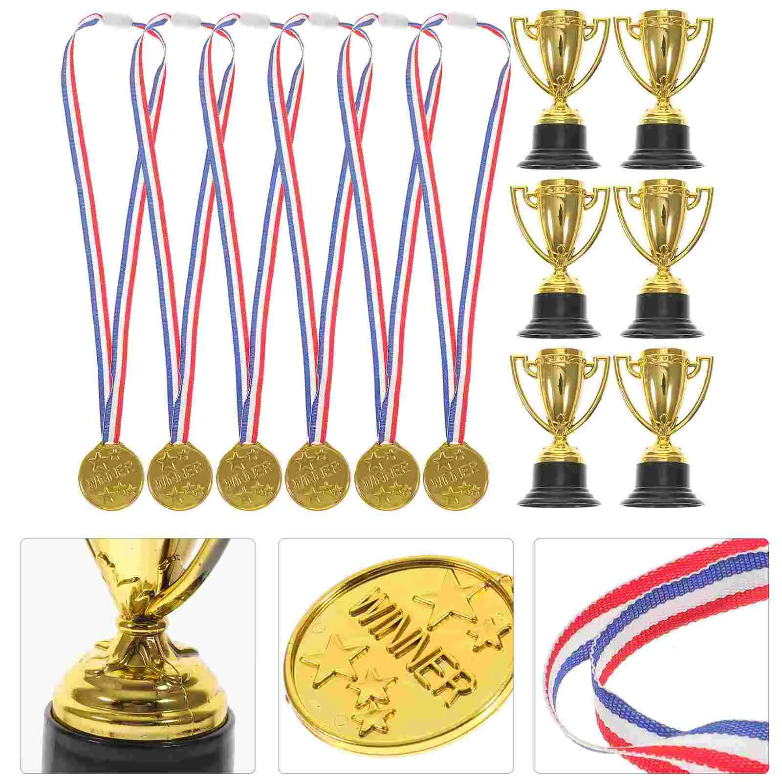 

Trophy Award Trophies Medals Cup Kids Gold Winner Plastic Place First Competition Children Favors Party World Sports S Toys