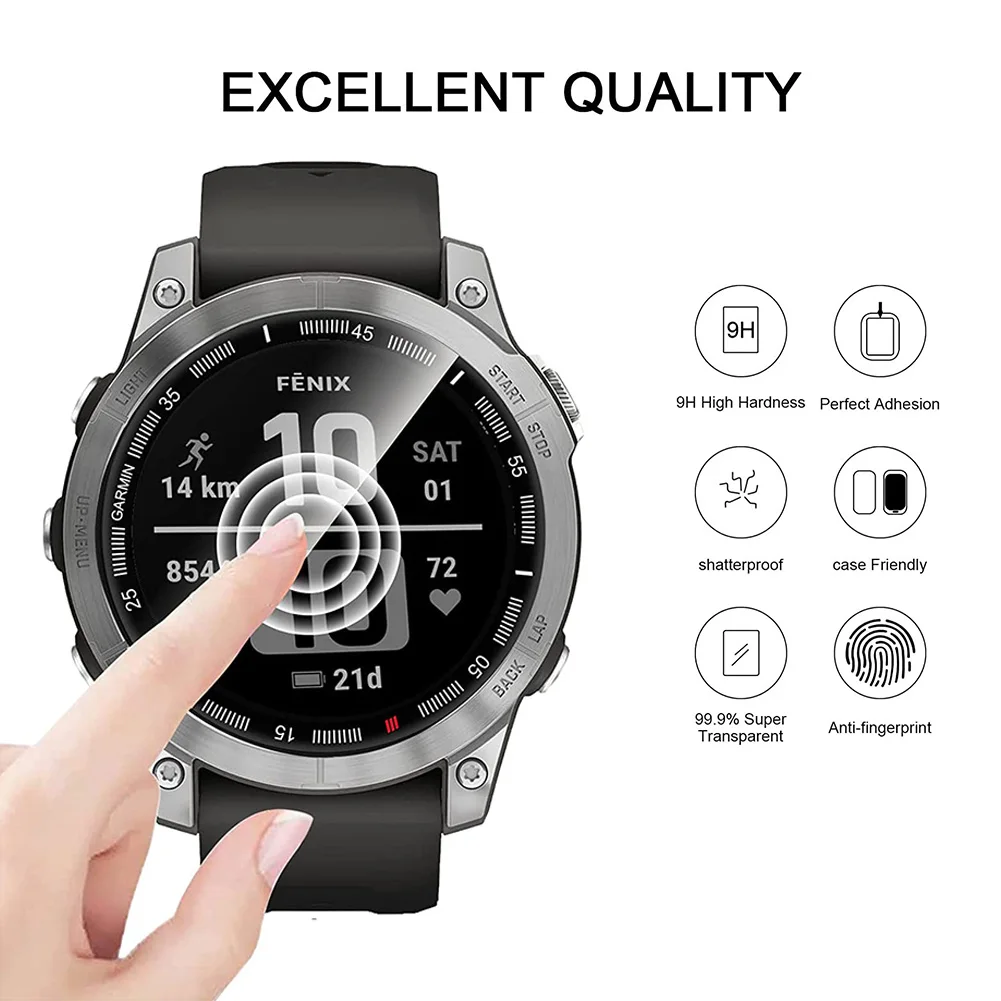 2 шт. 3D Защитная пленка для Garmin Fenix 7/7S/7X изогнутая крышка экрана часов умные