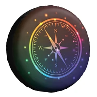 rainbow compass spare tire cover for grand cherokee jeep rv suv 4wd 4x4 navigation car wheel protector covers 14 17 inch