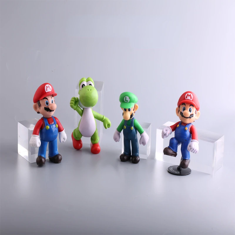 

Super Mario Bros Luigi Yoshi Cartoon Model Cute Anime Figure Action Toy Game Character Dool Desktop Decoration Bake X-mas Gifts