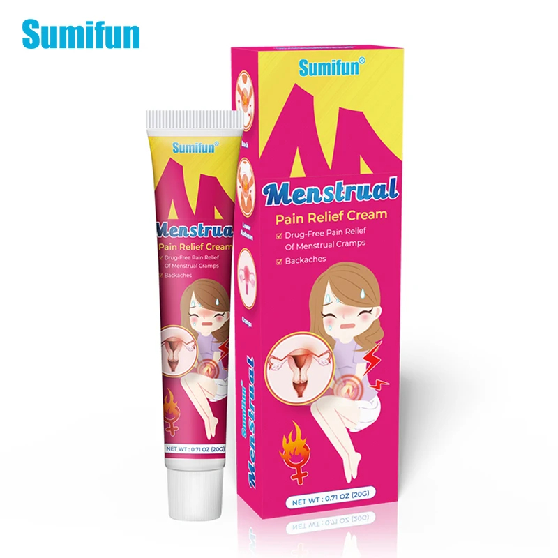 

1 коробка Sumifun Женский Менструальный спазмы крем дисменорея период мазь для снятия болевых ощущений теплый дворец живота травяная медицина ...