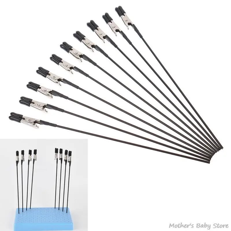 

10pcs/set Metal Model Painting Tools Painting Clips Airbrush Alligator Clamp New Painting Color Clip 19*2.0cm Painting Accessory