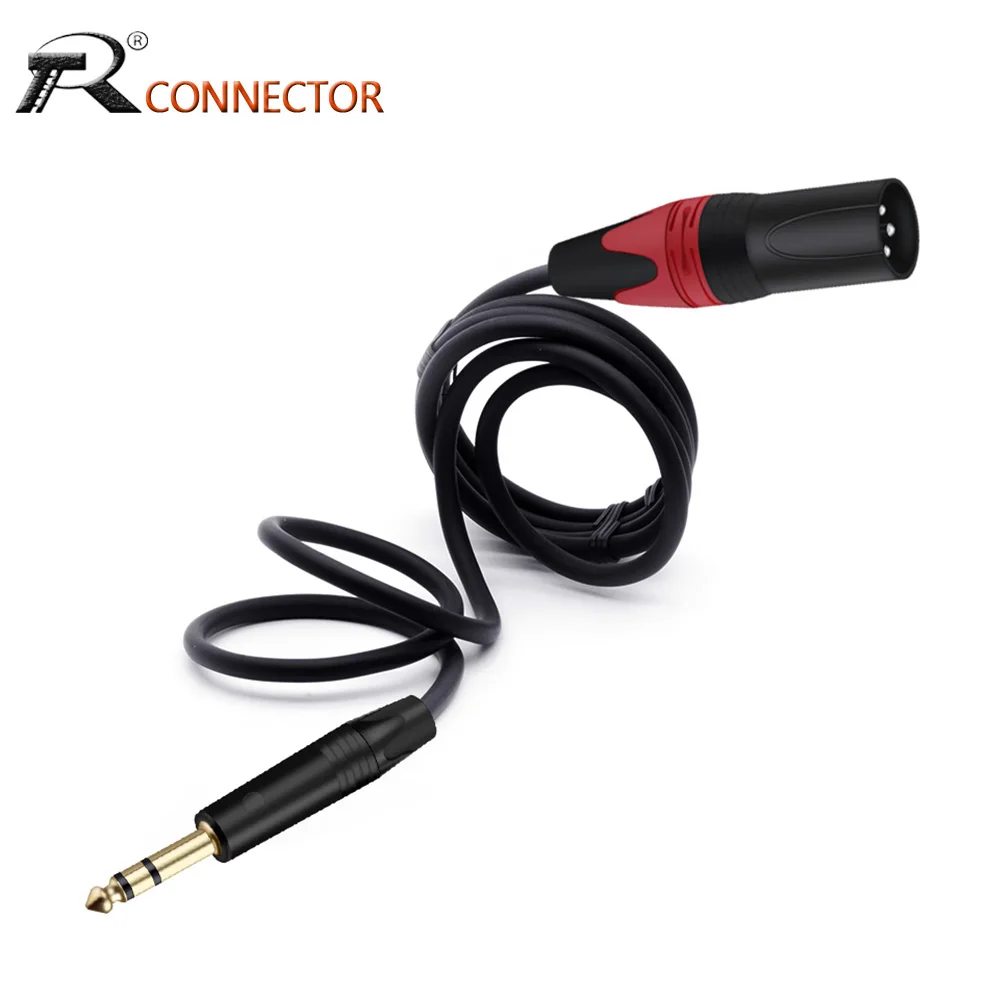 

Guerguo XLR к 3,5-дюймовому аудиокабелю с микрофоном XLR 3-контактный штекер к четверть дюйма 1/4 мм/6,35 мм TRS штекер сбалансированный шнур для педали э...